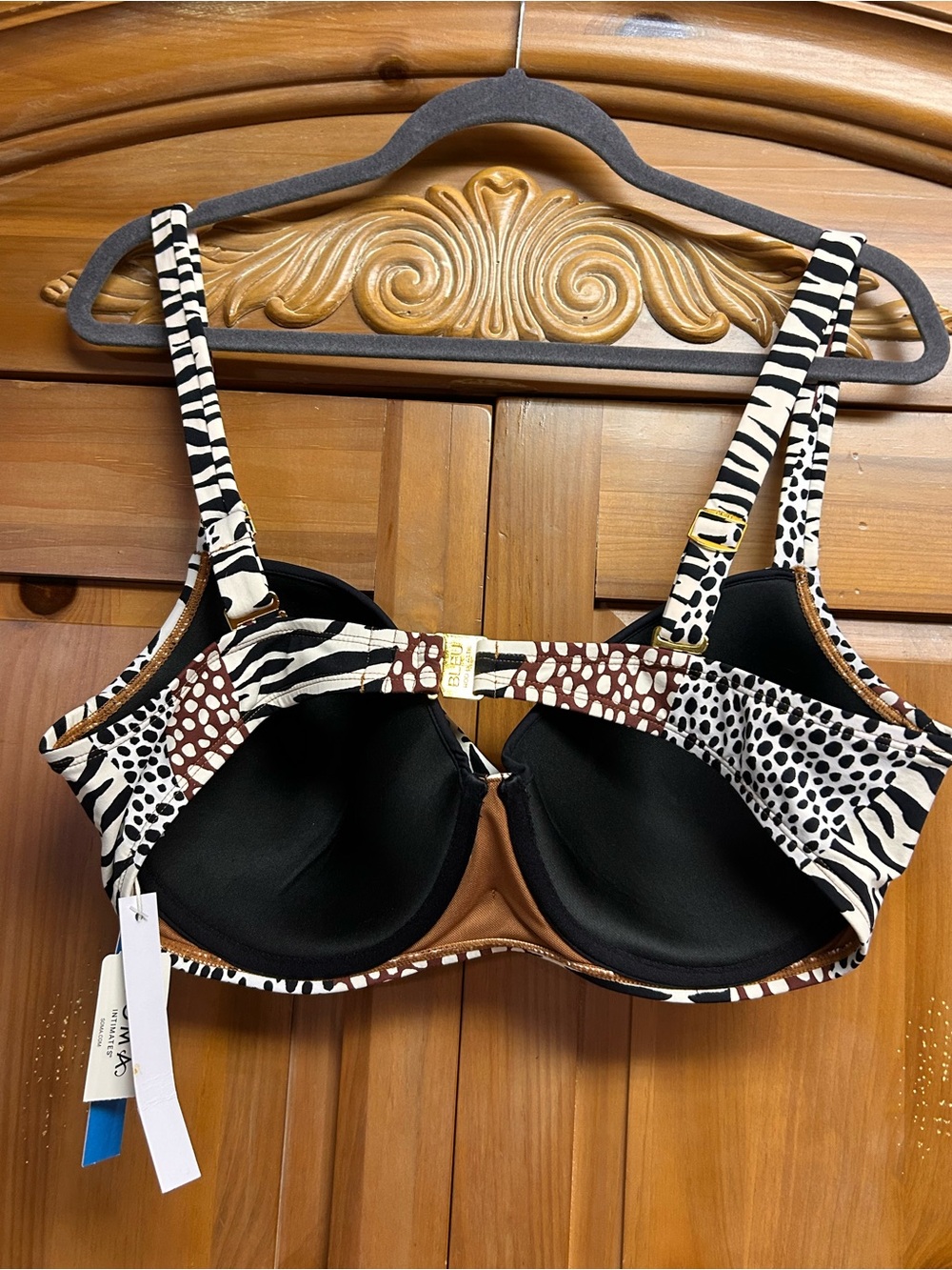 Bleu Rod Beattie Animal Print Wire Bikini Top NWT - Picture 2 of 3
